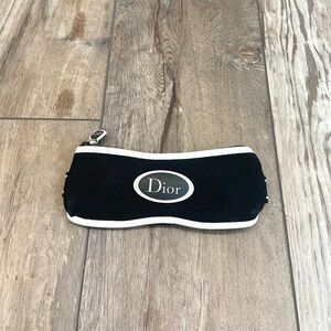 Vintage Christian Dior Black and White Eyewear Eyeglasses Sunglasses Pouch Bag